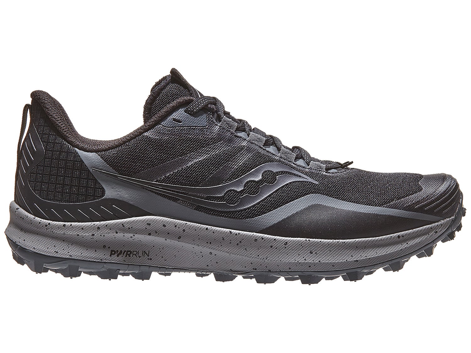 Saucony Men's Peregrine 12 (WIDE) Black/Charcoal-05