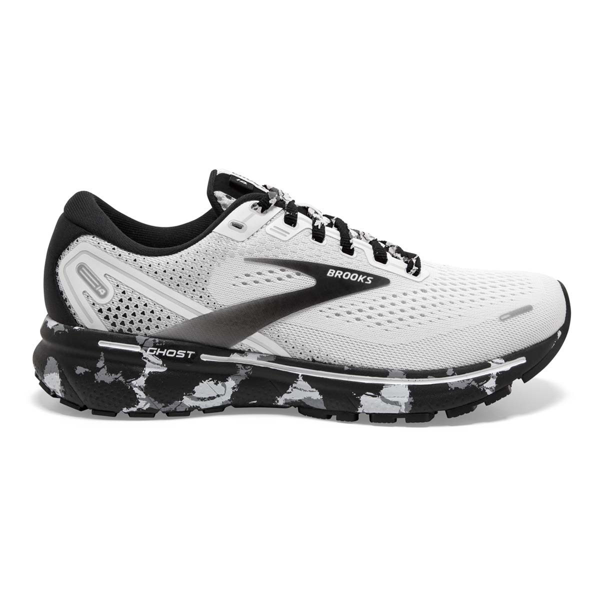 Brooks Ghost 14 Men\'s Running Shoes Black White Cushioned Lightweight Sneakers‎ Brooks Running Men main image 4