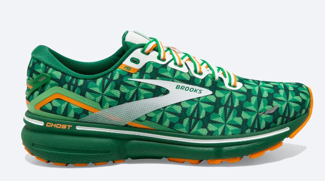 Brooks Men's Ghost 15 - St. Patrick's Day - Run Lucky Green/White