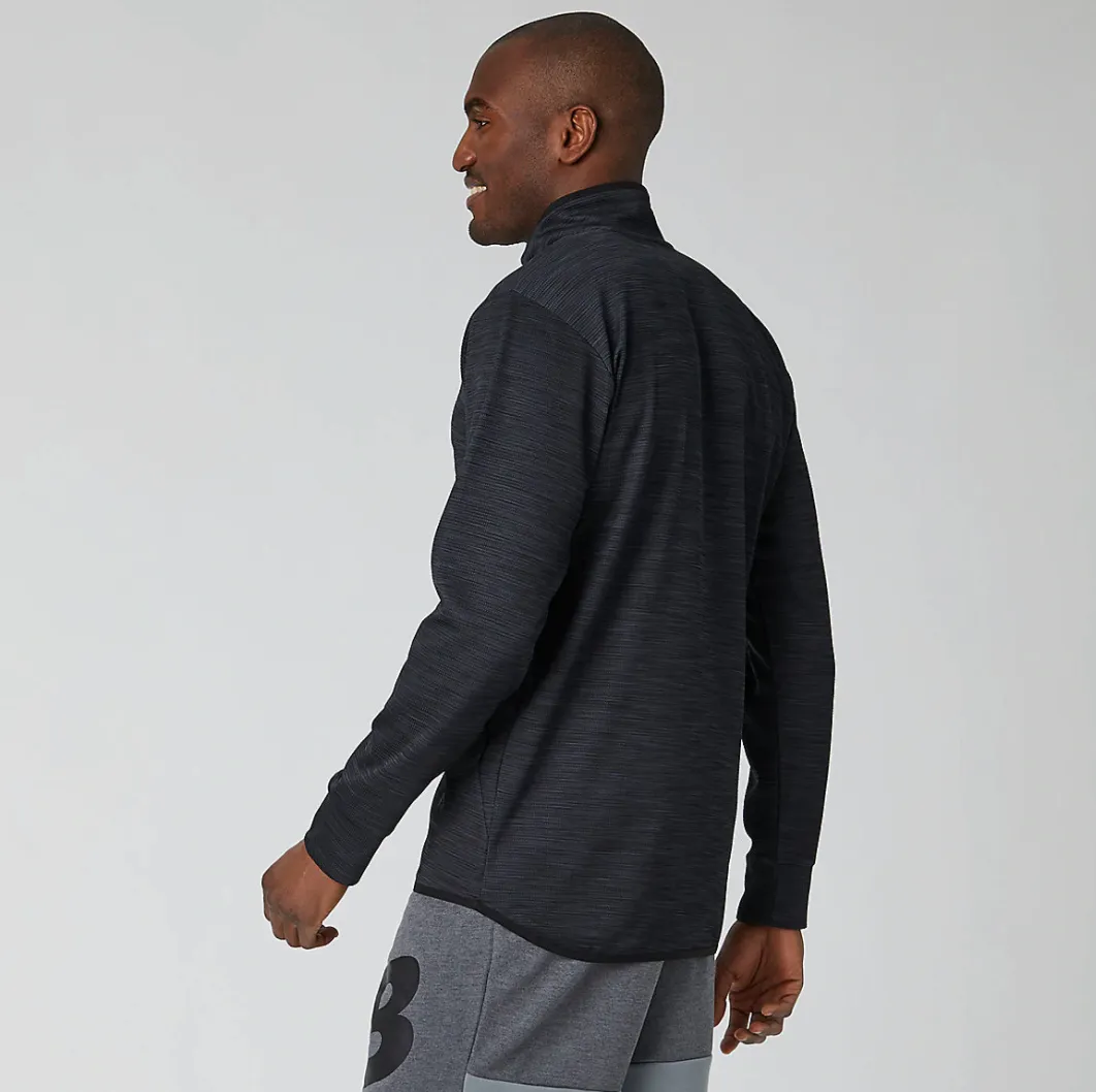 New Balance TENACITY 1/4 ZIP BLACK HEATHER